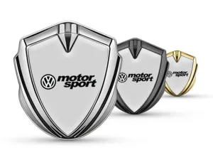 VW Emblem Metal Badge Pro Design Stainless Steel Edge